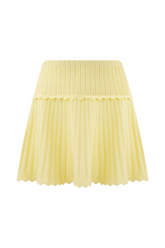 Indy Pointelle Knit Mini Skirt - Lemon